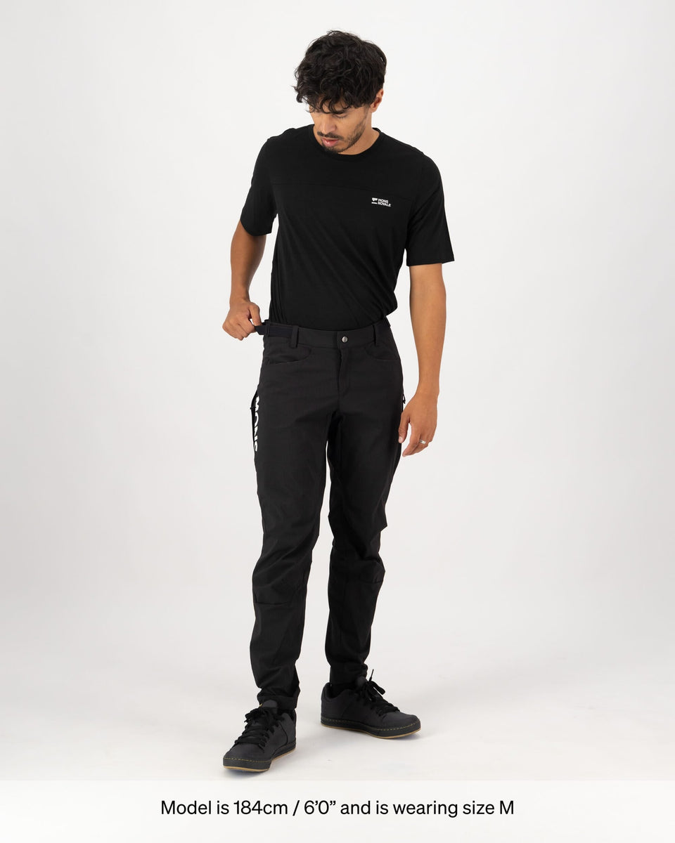 Mons Royale Mens Diversion Merino Trail Pants Black