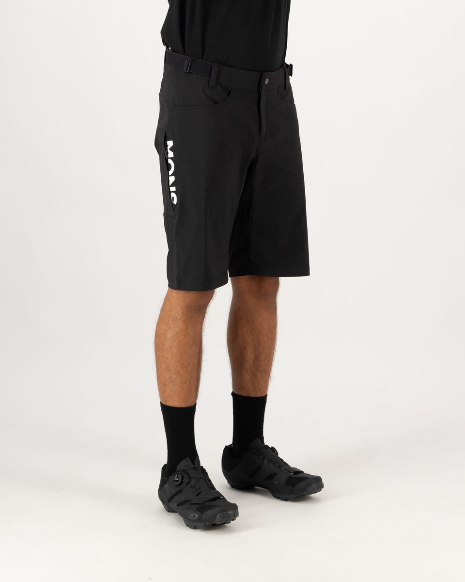 Mons Royale Mens Diversion Merino Trail Shorts Black