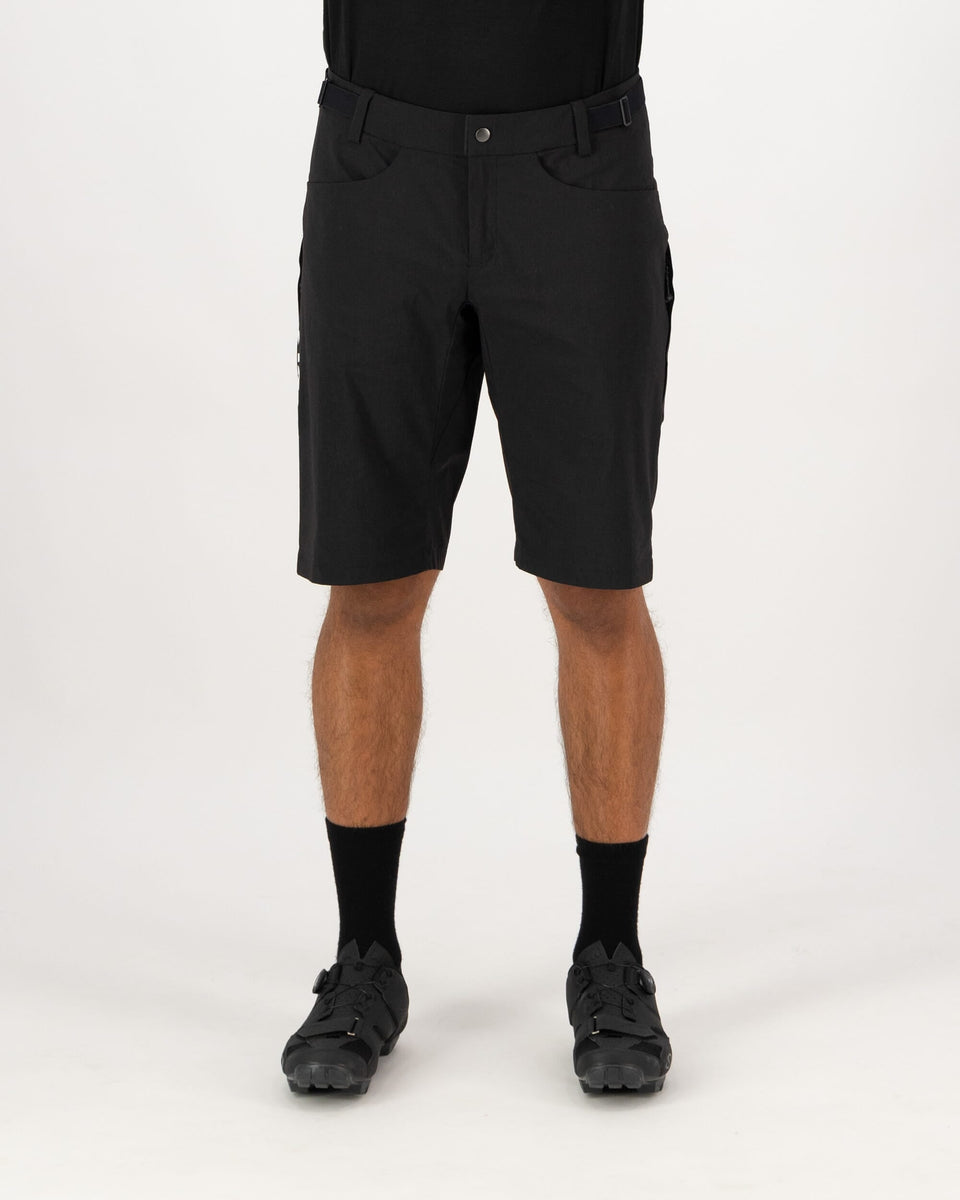 Mons Royale Mens Diversion Merino Trail Shorts Black
