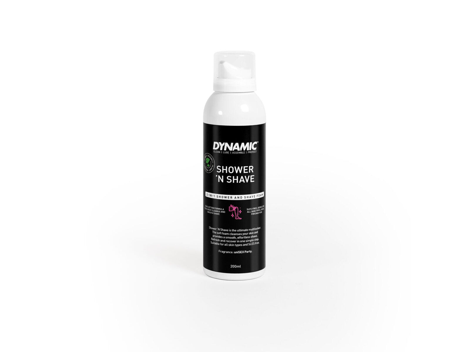 Dynamic Shower n Shave shower and shave foam. Effektiv og behaglig unisex barberskum.