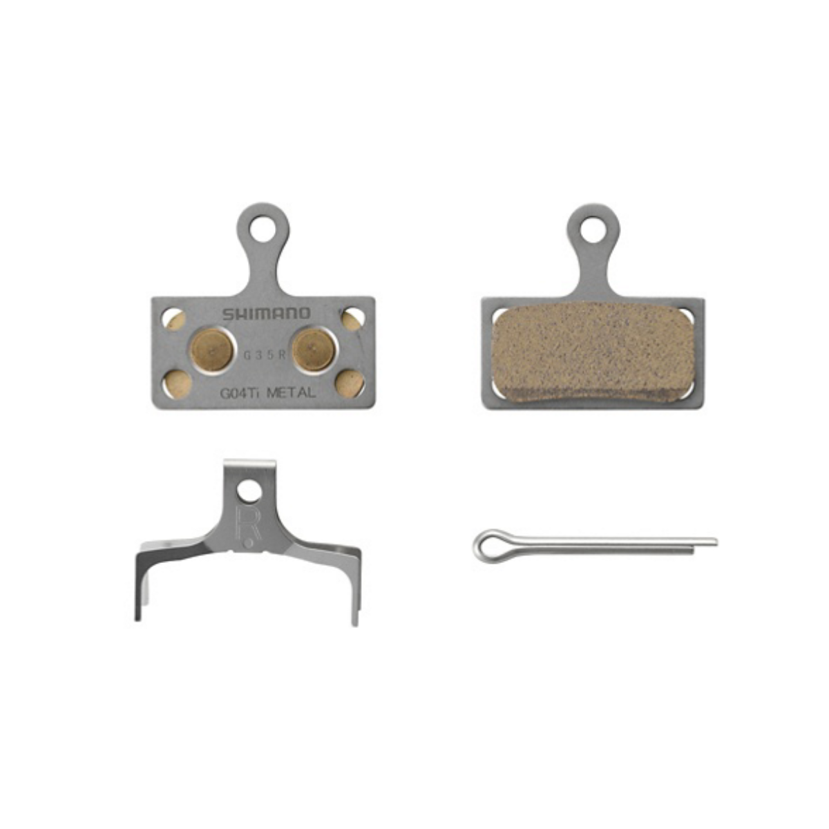 SHIMANO SKIVEBREMSEKLODS BP-G04TI-MX SINTRET UDEN FINNE 1 par