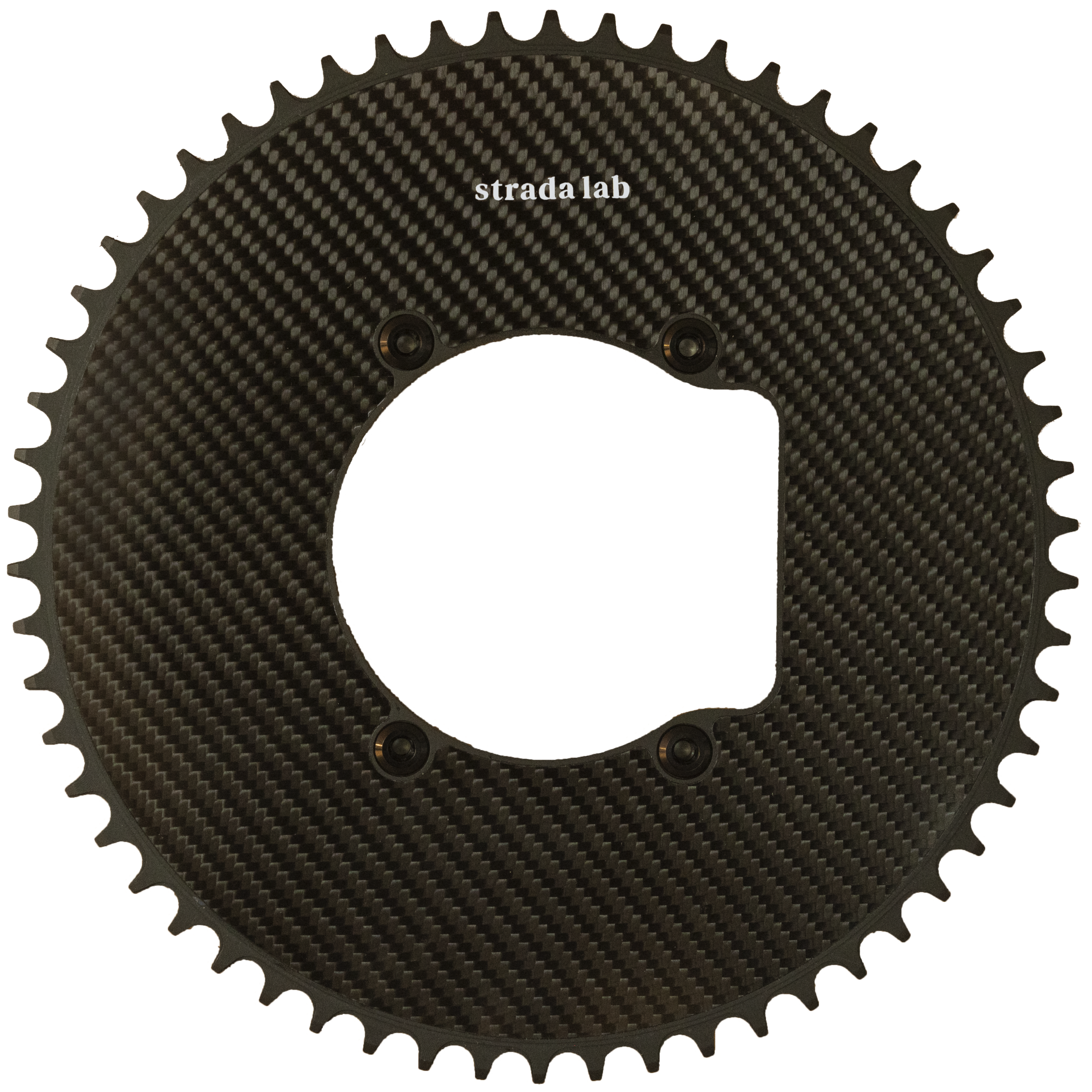 Strada Lab 2x Carbon Chainring Set. Let og ffektiv opgradering af drivlinjen. Super kraftoverførsel og perfekte gearskift.