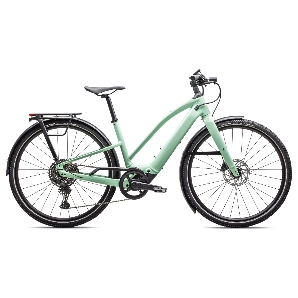 Specialized Turbo Vado SL 2 4.0 Step-Through EQ. i mintgrøn. Funktionel elcykel til en travl hverdag. Masser af udstyr.