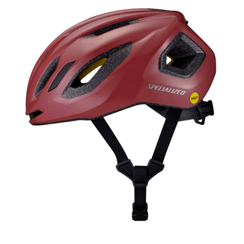 Specialized Chamonix 3 Mips hjelm i mørkerød. Aerodynamik, sikkerhed og komfort fra Specialized. Til den krævende landevejsrytter