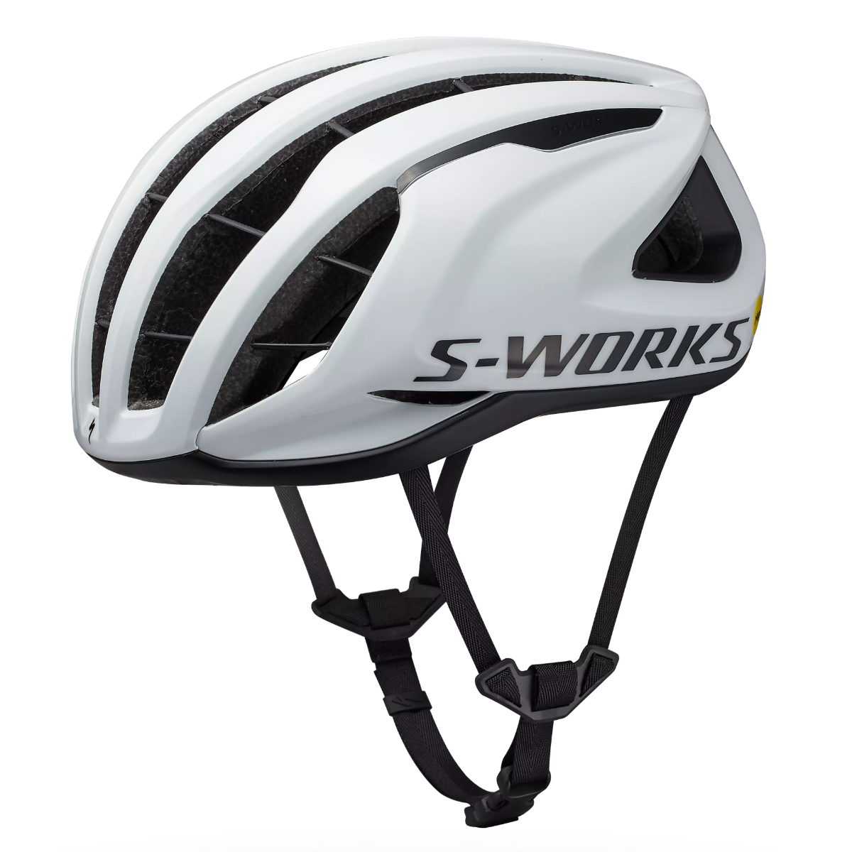 Specialized S-Works Prevail 3 landevejshjelm I eksklusiv kvalitet. Fantastisk aerodynamik, så du sparer nogle watt. Mips beskyter mod hovedskader