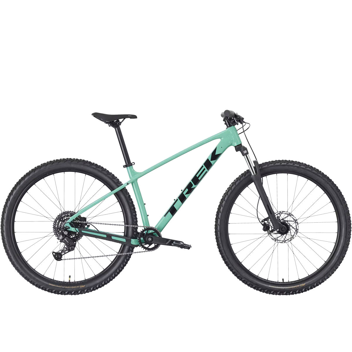 Trek Marlin 4 mountainbike i mintgrøn. Stærk og vekørende mountainbie til billig pris Perfekt til begynderen. Kvalitet fra Trek