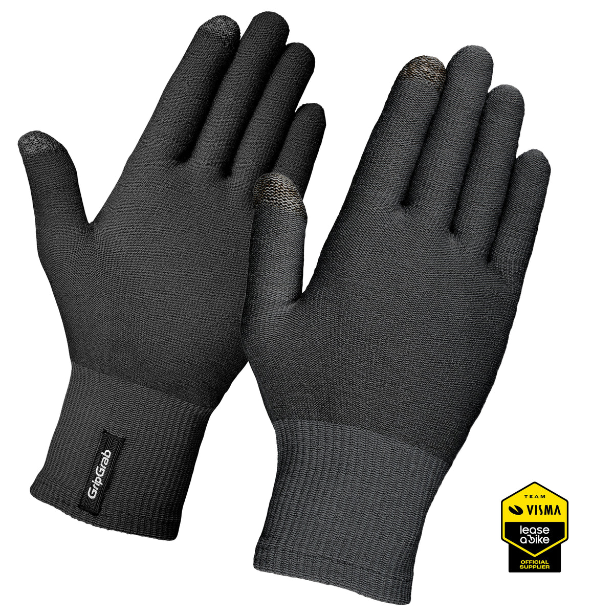 GripGrab Merino Wool Liner Inderhandsker - Sort