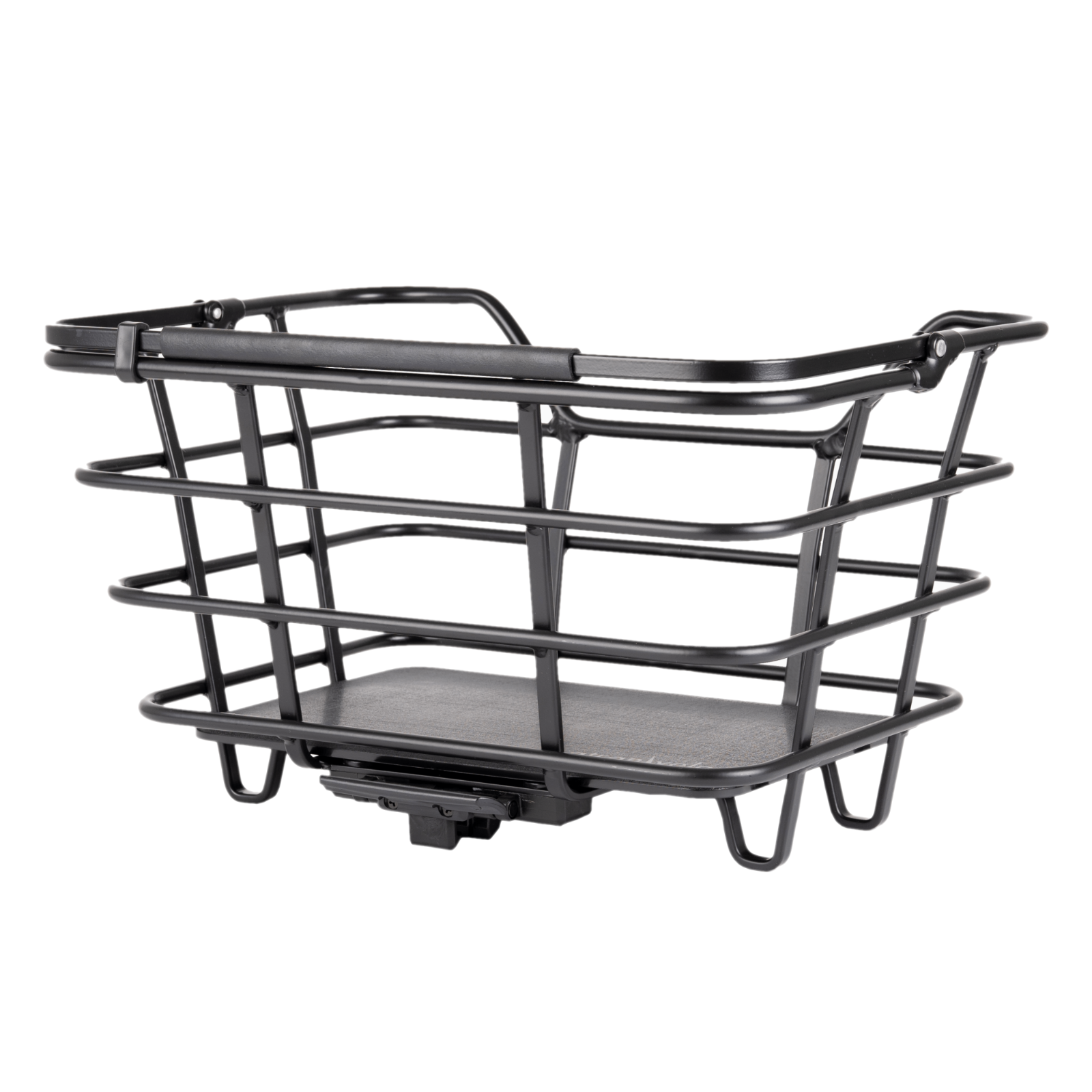 Atran Velo cykelkurv EPIC sort med AVS. Solid, vejrbestandig cykelkurv til montering på bagagebæreren. Nem montering med AVS klik-system. 