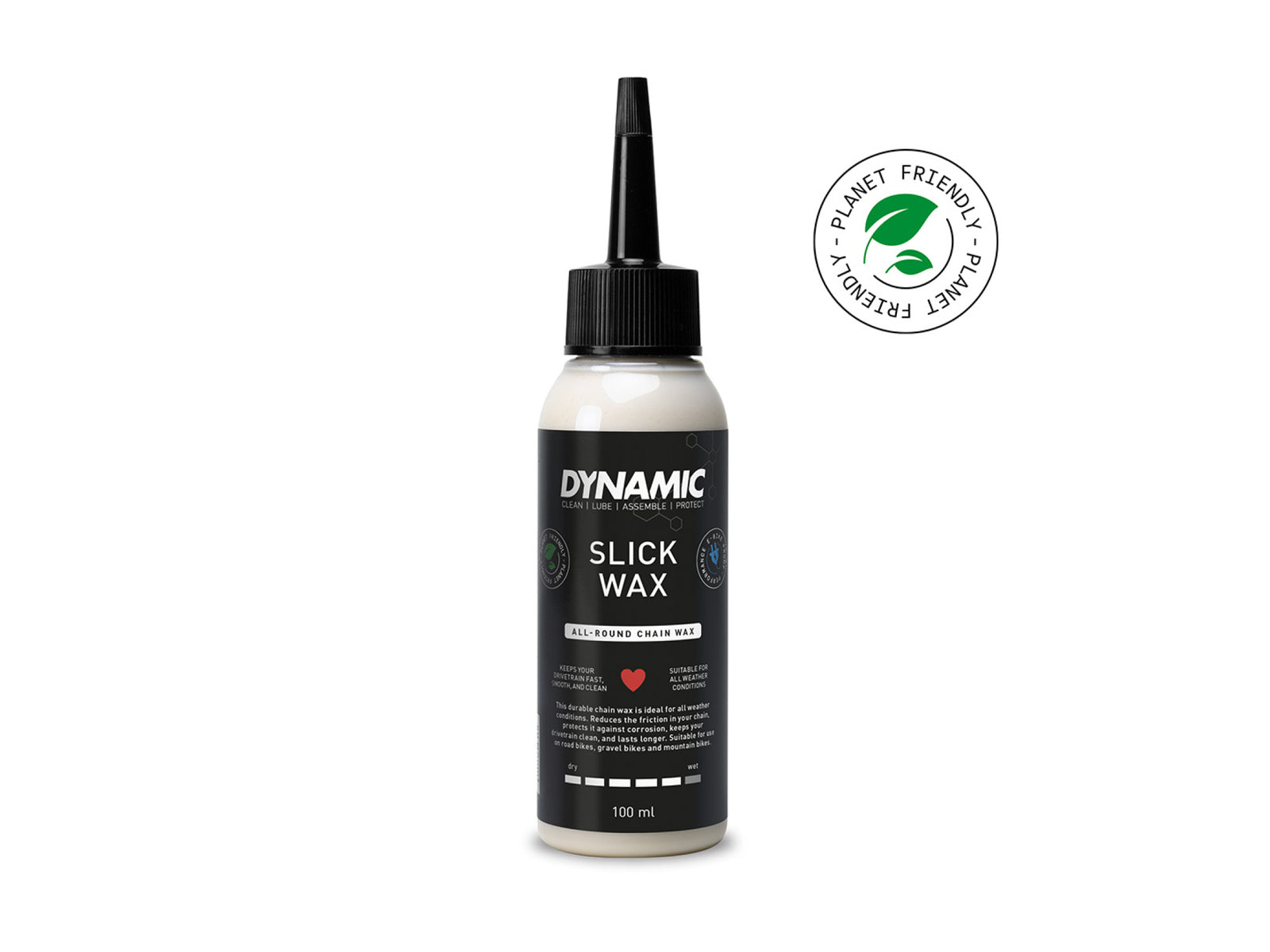 Dynamic Slick Wax. Nem og langtidsholdbar kædesmøring. Fås i 3 størrelser. 