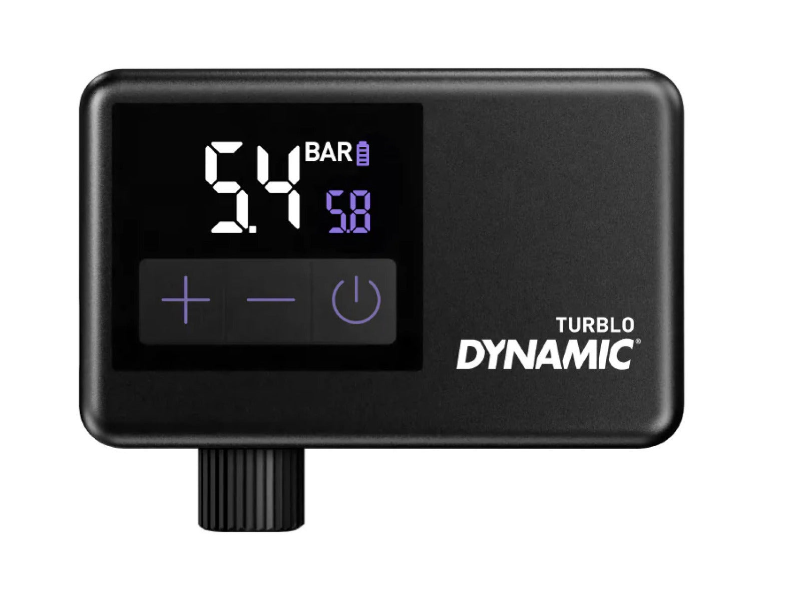 Dynamic Turblo E-Pump 115g, up to 8 bar / 116ps. Kompakt, men stærk, elektrisk cykelpumpe fra Dynamic. 