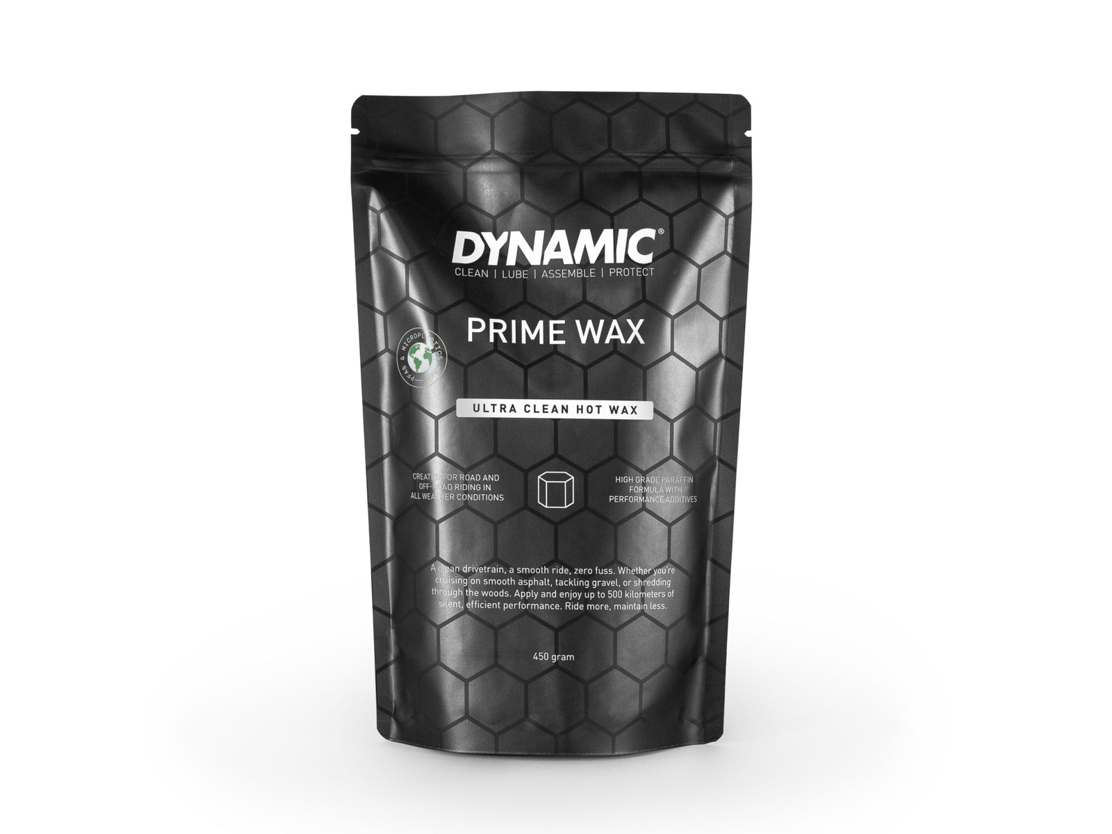 Dynamic Prime Wax Hot wax 450g. Får din drivlinje til at holde 10 gange længere. Fri for PFAS og mikroplast. 