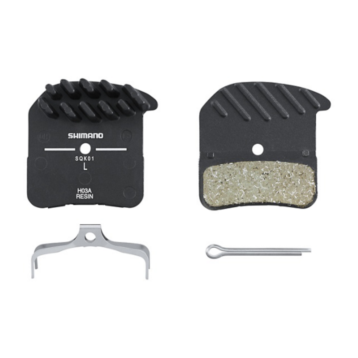 SHIMANO SKIVEBREMSEKLODS BP-H03A-RF RESIN MED FINNE 1 par