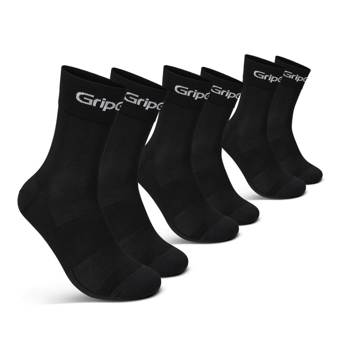 GripGrab RIDE Regular Cut Sokker 3-pak - Sort
