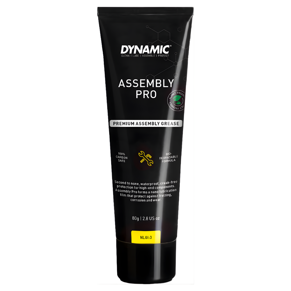 Dynamic Bike Care Assembly Pro Grease. Effektiivt og miljøvenligt fedtstof til samling af dele på cyklen. Modvirker fastgroning. 