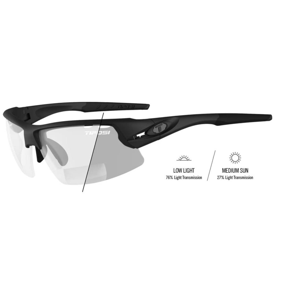 Tifosi Crit, Blackout Reader, Light Night Fototec + 2.5. Sportsbrille med både komfort og performance. 
