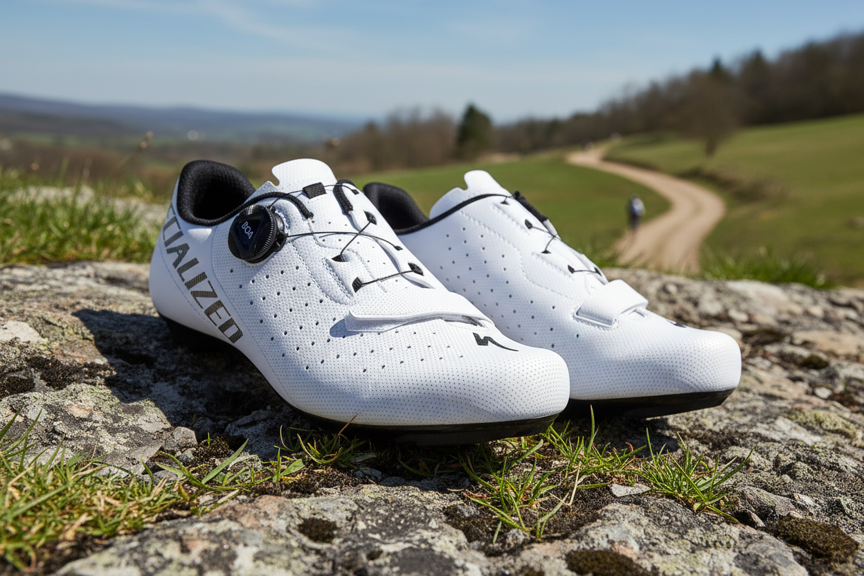 Specialized Torch 1.0 cycling shoes on outdoor terrain